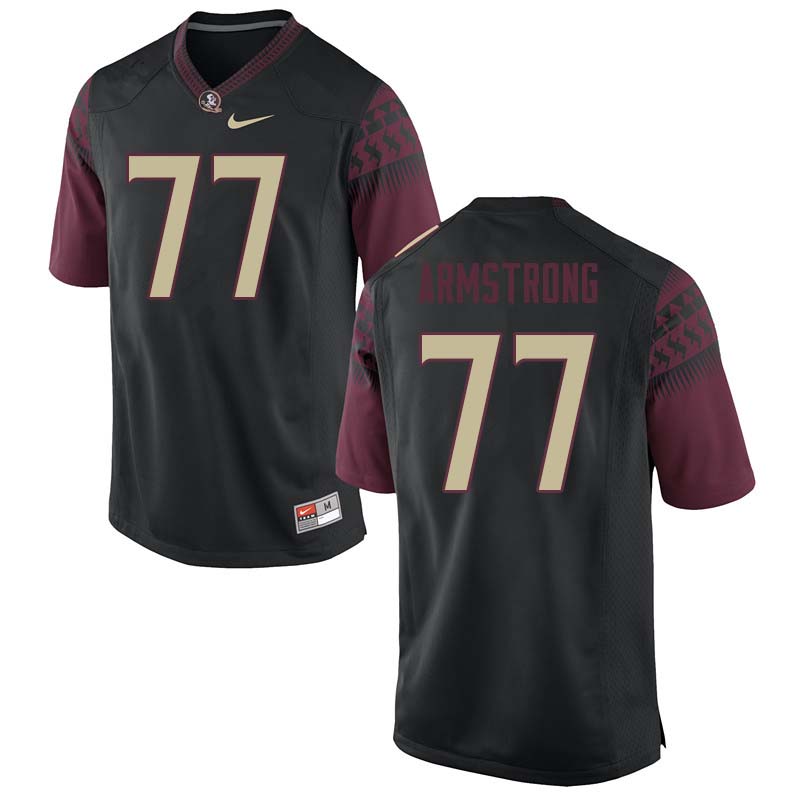 Men #77 Christian Armstrong Florida State Seminoles College Football Jerseys Sale-Black